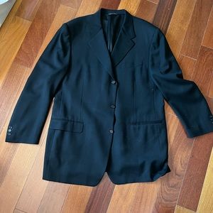 Canali black XL mens suit jacket